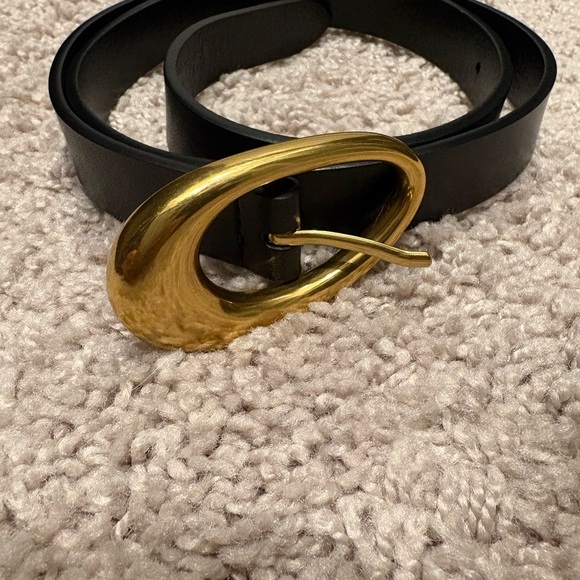Aritzia Perennial Solid Brass Leather Belt - Picture 4 of 4